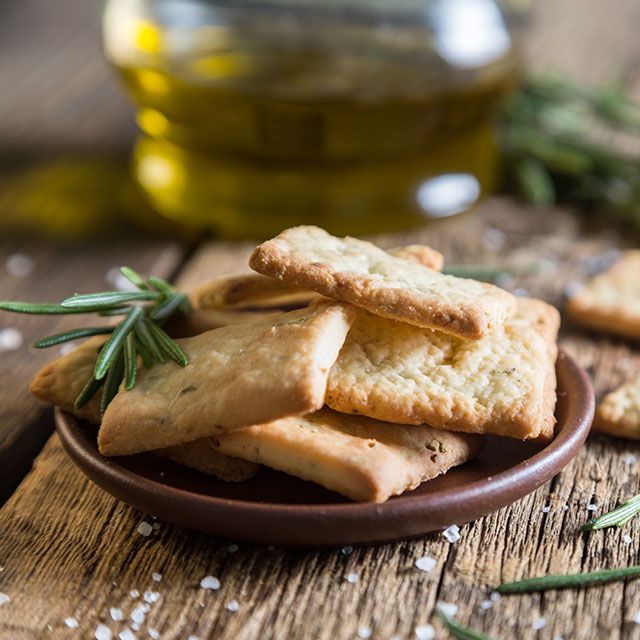 Crackers de romero sin gluten